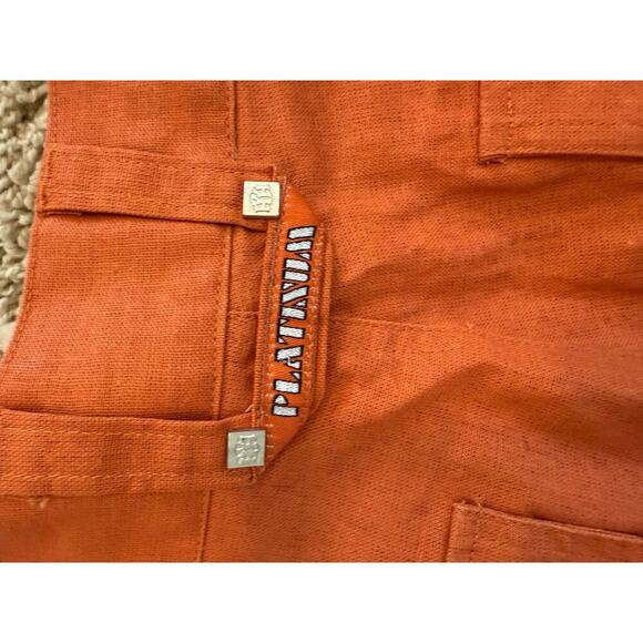 VINTAGE 90s | Platinum Hip Hop History Linen Baggy Shorts sz W36-40 XXL - Picture 7 of 11